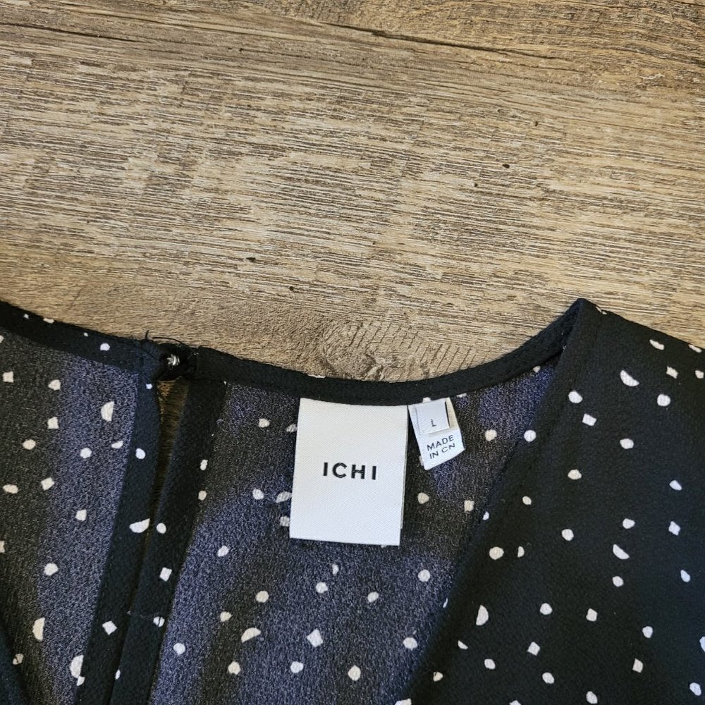 ICHI | Bright Polka Dot Short Sleeve Jumpsuit | Sz. L - Picture 4 of 9